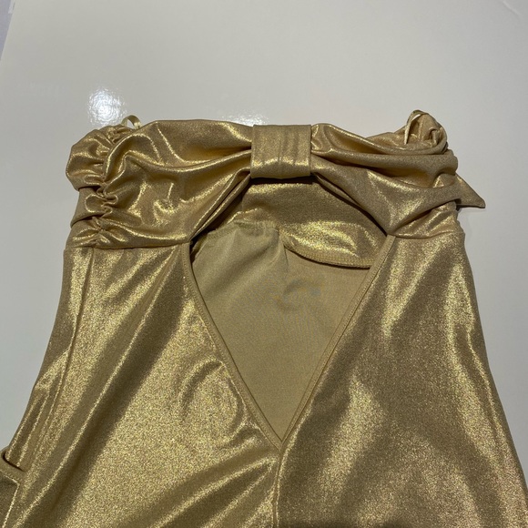 Golden strapless top S - Picture 4 of 5